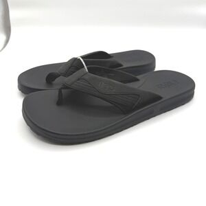 Flojos Flip Flops Men 10 Black Comfort Strap Casual Beach Summer Sandals NEW